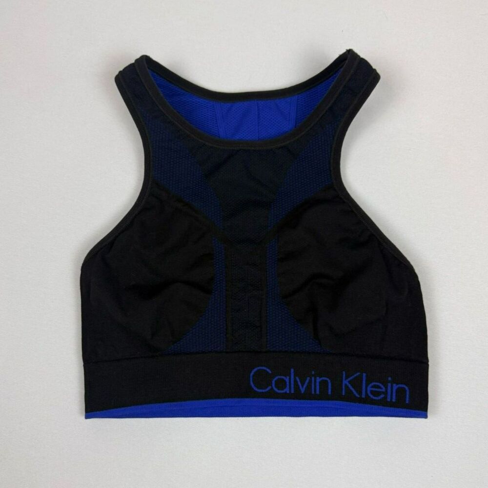 Calvin Klein Performance Reversible Racerback Sports Bra - Picture 4 of 6